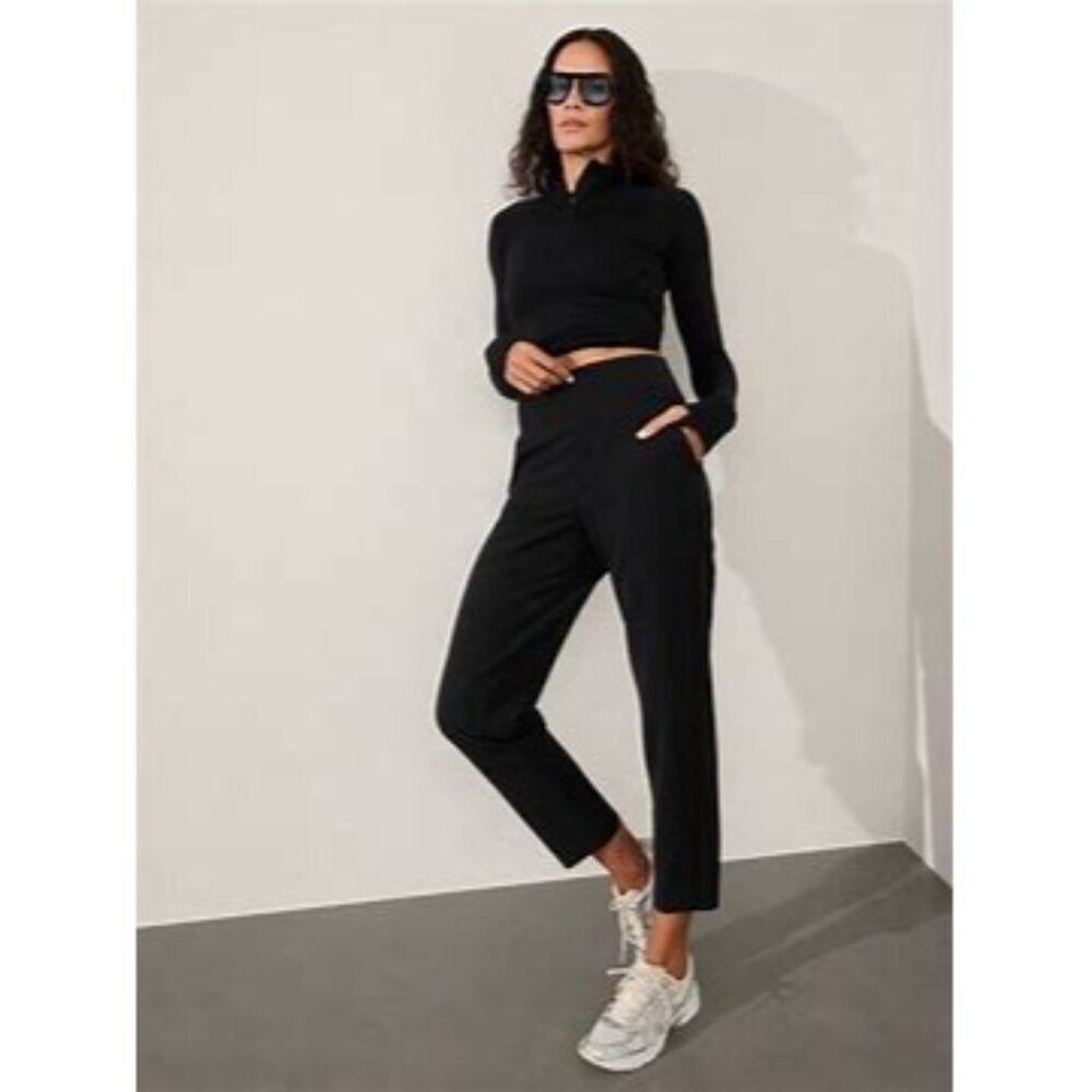 Athleta Endless Black Straight-Leg Pants